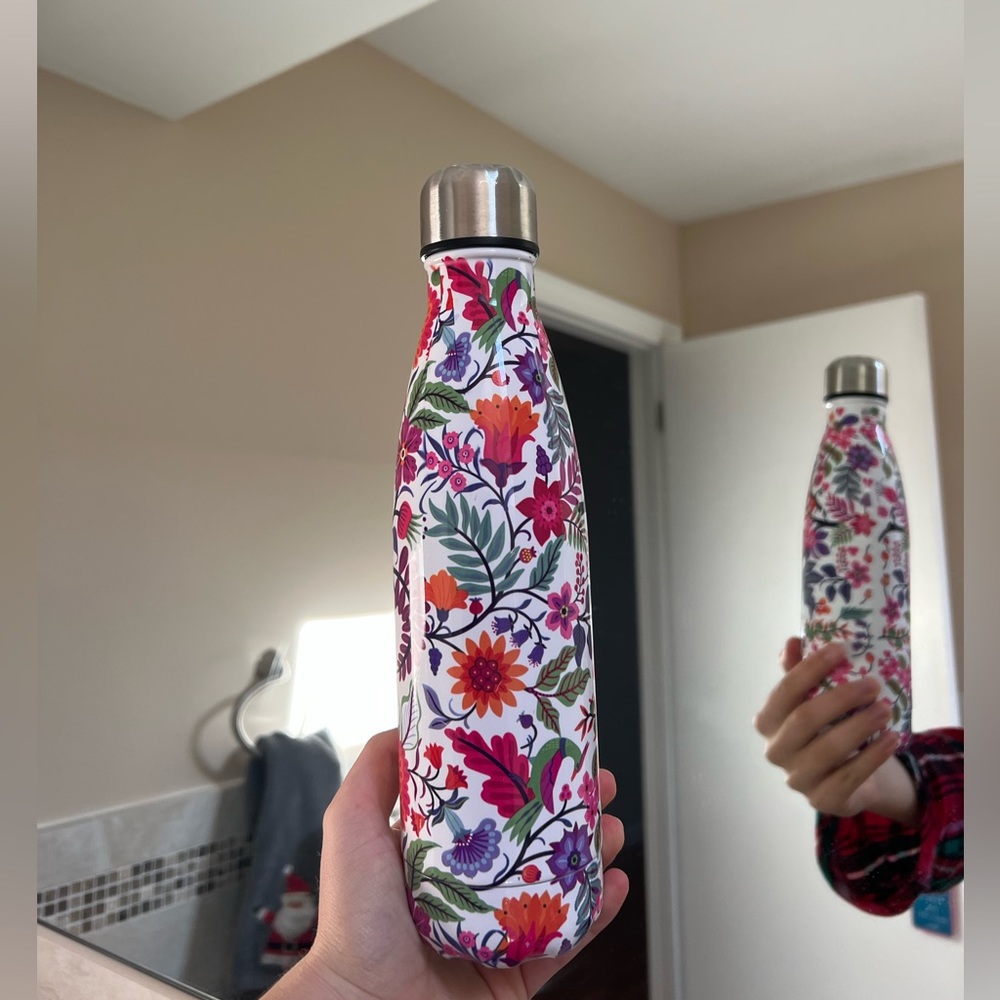 The steel bottle - floral